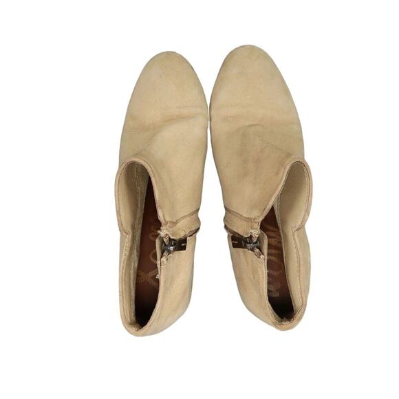 Sam Edelman Shoes Womens 7.5 Ankle Bootie Fashion Leather Classic Tan Block Heel - Picture 7 of 14